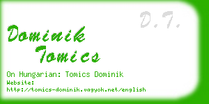 dominik tomics business card